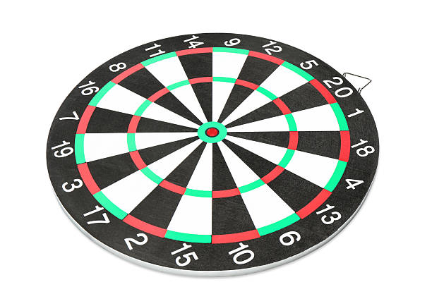 istock One dartboard isolated on white. Sports equipment 2252055000