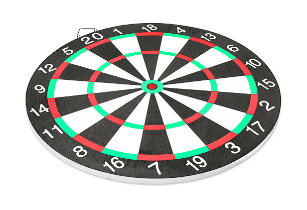 istock One dartboard isolated on white. Sports equipment 2252055132