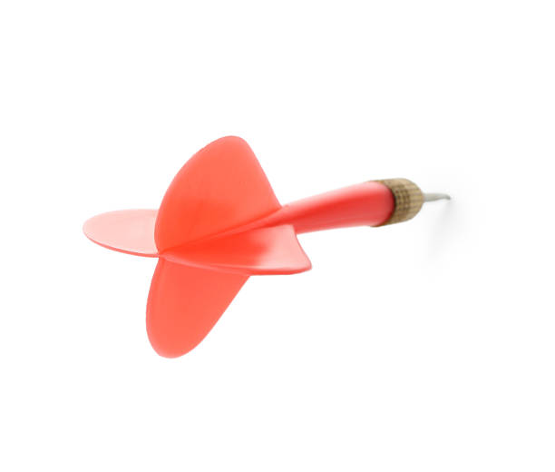 istock One red dart arrow in air isolated on white 2252055253