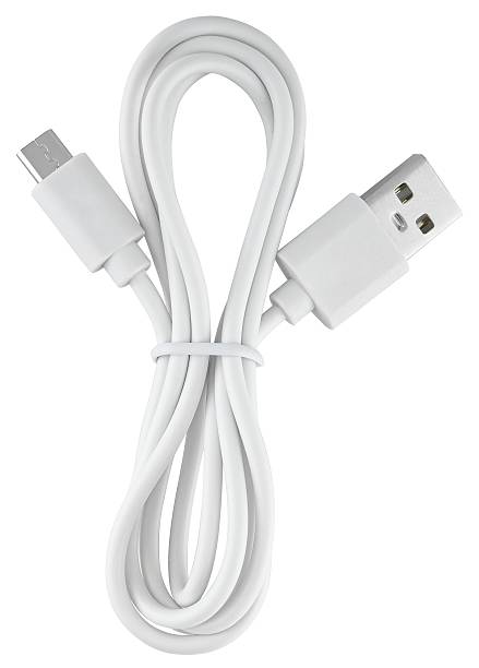 istock Universal USB power cable for smartphones and gadgets. On a white background 2252069727