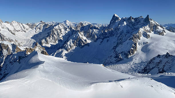 istock Snow Covered Alpine Mountains And Glaciers Under Clear Blue Sky 2252069797