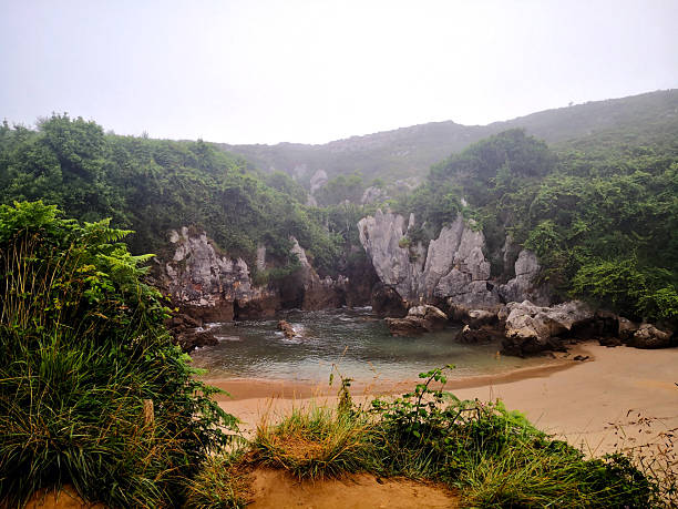 Stunning Playa de Gulpiyuri, the shortest beach in the world