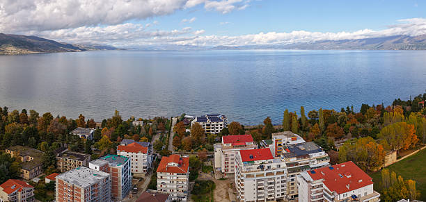 istock Pogradec Lakeside and Lake Ohrid Aerial View. 2252072930