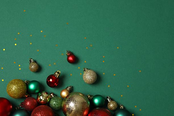 istock Beautiful Christmas decorations on color background 2252073219