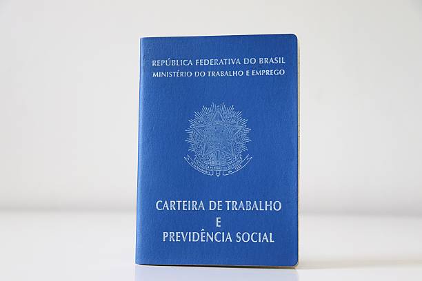 istock Brazilian work card (Carteira de trabalho) on white background. 2252074147