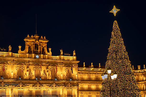 istock Salamanca plaza mayor at christmas with illuminated tree 2252074207