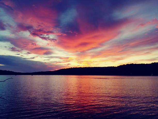 istock Cotton Candy Sunset Over Canada Lake 2252076094