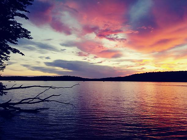 istock Cotton Candy Sunset Over Canada Lake 2252076098