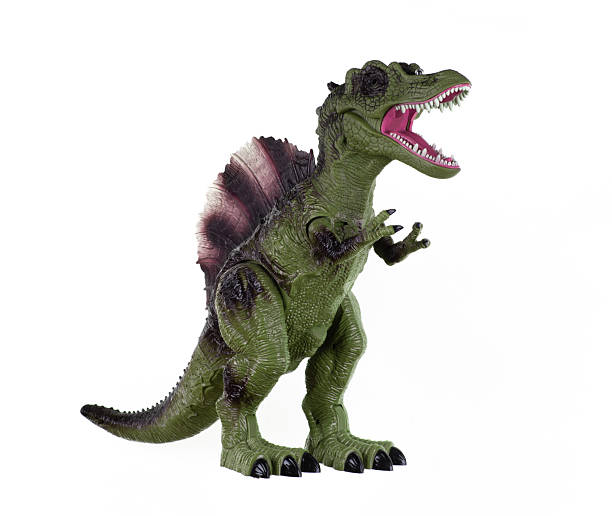 istock Plastic green dinosaur isolated on white background 2252076717