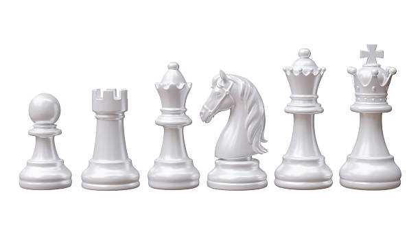 istock White chess pieces set isolated on white. Business strategy concept, 3d 2252082618