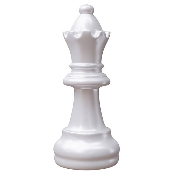 Chess bishop, white color chess piece isolated on white, Business strategy, 3d render