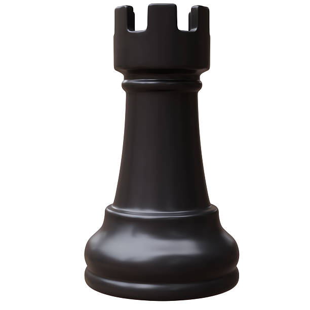 Black pawn on white background.