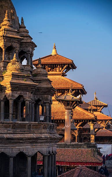 istock Patan Durbar Square temples at sunrise, ancient Nepal architecture 2252087832