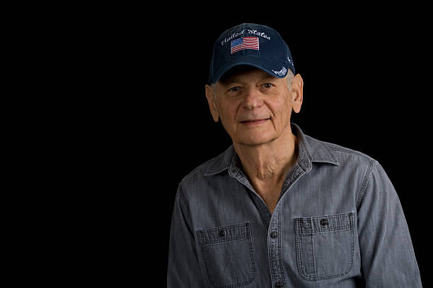 istock Senior American Veteran half smile looking at camera 2252091366