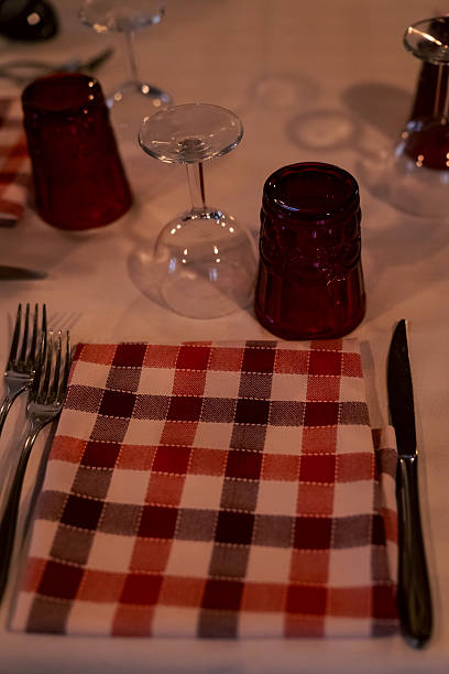 istock italian dinner setting, elegant evening meal arrangement, chic restaurant table prepared for guests 2252092990
