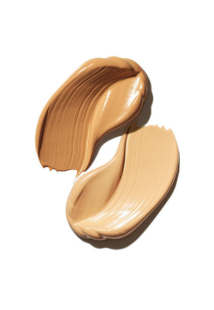 istock Beauty product sample swatch texture of foundation 2252094434