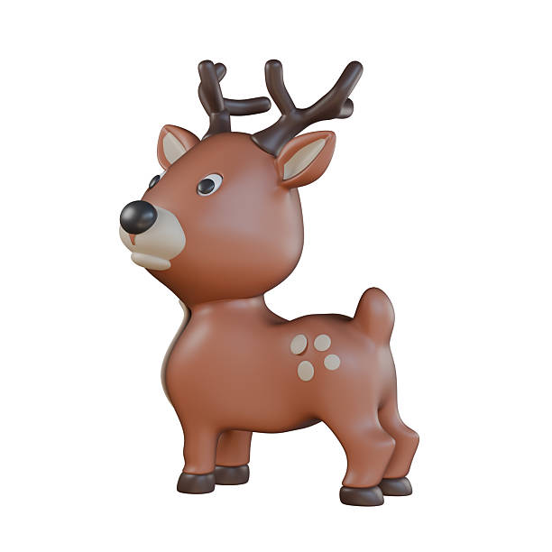 istock Reindeer cartoon character 3D 2252097744