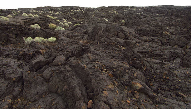 istock Volcanic Rock Landscape with Bushes 2252097802