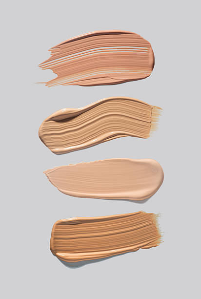 istock Beauty product sample swatch texture of foundation 2252098046