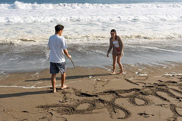 istock Young couple enjoying relaxing beach camping trip 2252099944