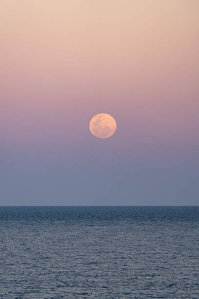 istock A December supermoon rises above the ocean as the sun sets 2252103799