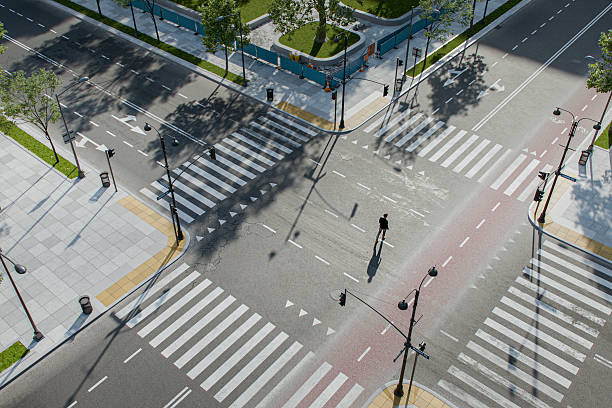 istock Man walking in deserted city streets 2252106750