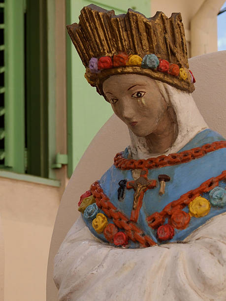 Buildings and statues of Shitsu Church, part of the World Cultural Heritage