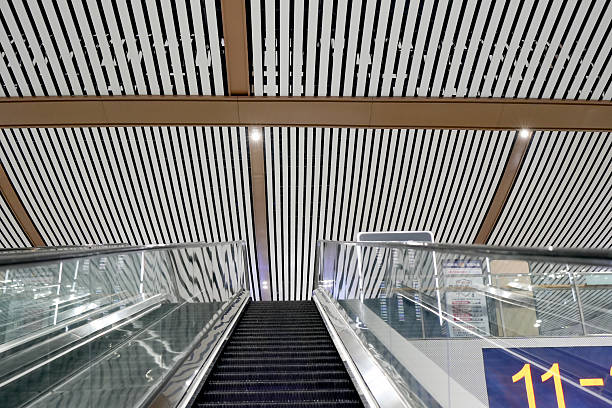 istock The escalator under the white-striped dome 2252125046
