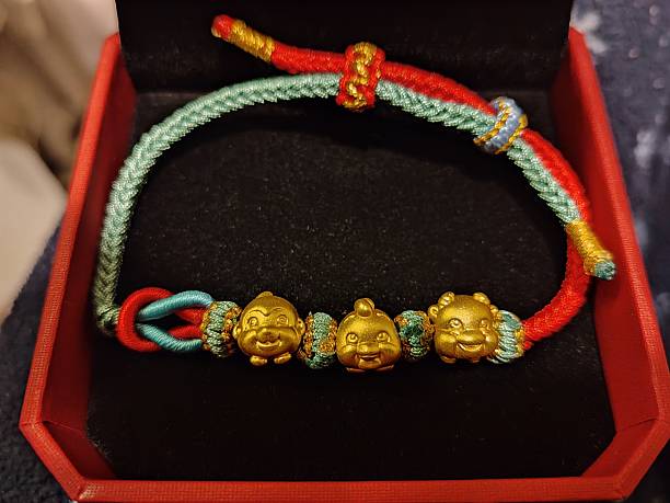 Gold Bead charm bracelet