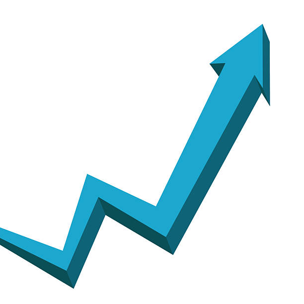 istock 3D blue bussiness arrow and graph stock market arrow growing pointing up on economic chart profit trending upwards financial board rises 2252138624