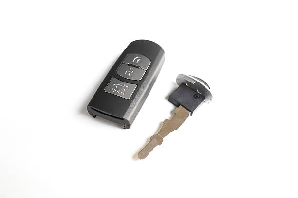 istock Modern Car Key and Remote Fob on White Background 2252138673