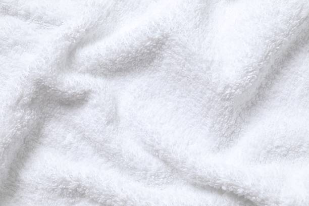 istock Close up of white towel texture for background 2252139902