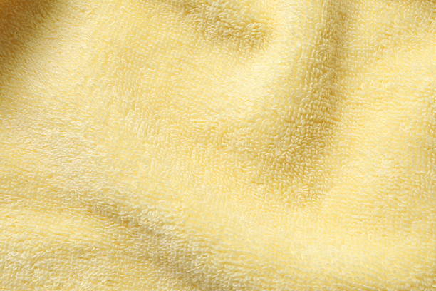Close up of yellow towel texture for background