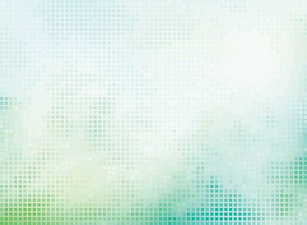 Vector illustration of background in light blue and green with a texture of squares