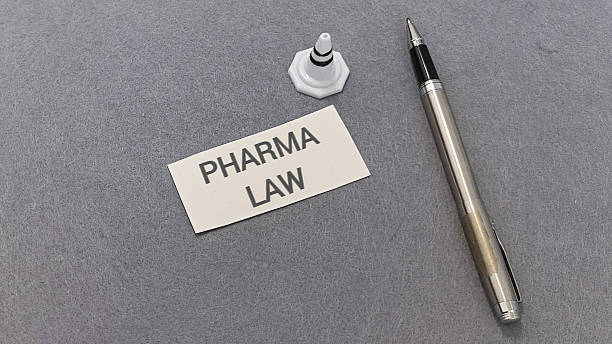 istock Pharma law concept featuring a small card labeled 