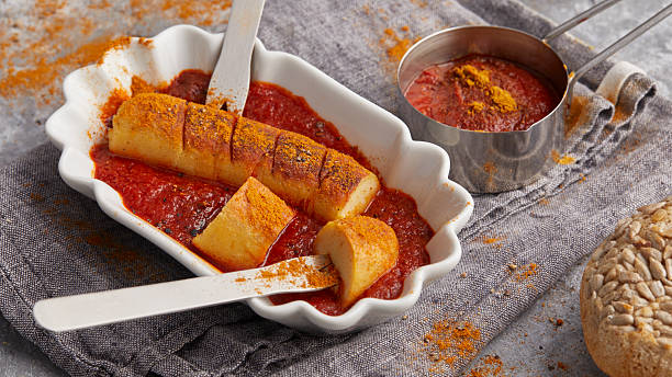 istock Vegan currywurst with spicy sauce 2252147728