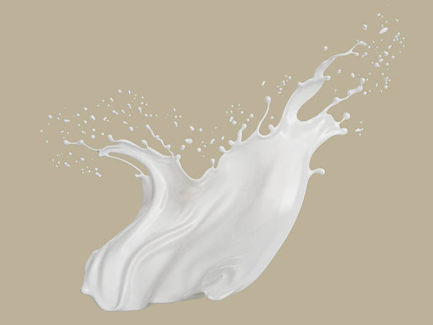 istock Milk Splash Crown Isolated on Background 3d Illustration. 2252154549