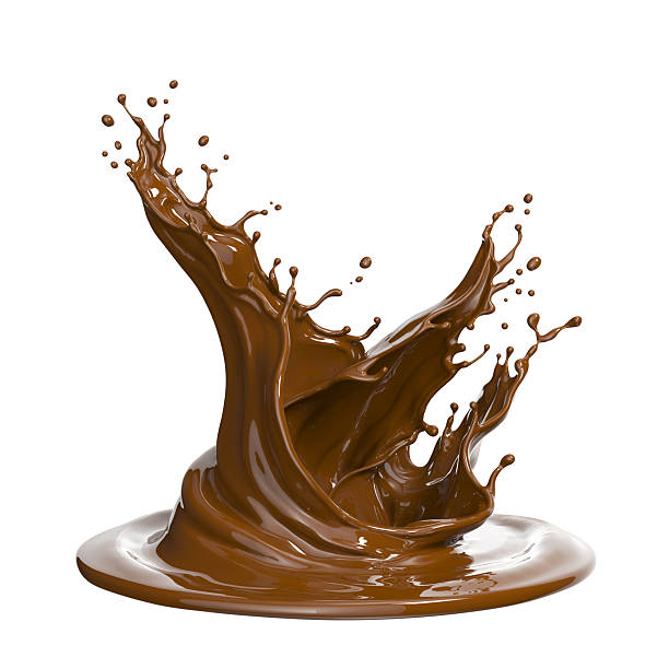 istock Dark Chocolate splash, Chocolate Milk or Cocoa Flowing, with Clipping Path 3d illustration. 2252154679