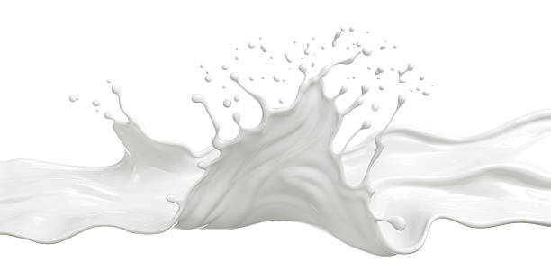 istock Milk Splash Crown Isolated on White Background 3d Illustration. 2252154882