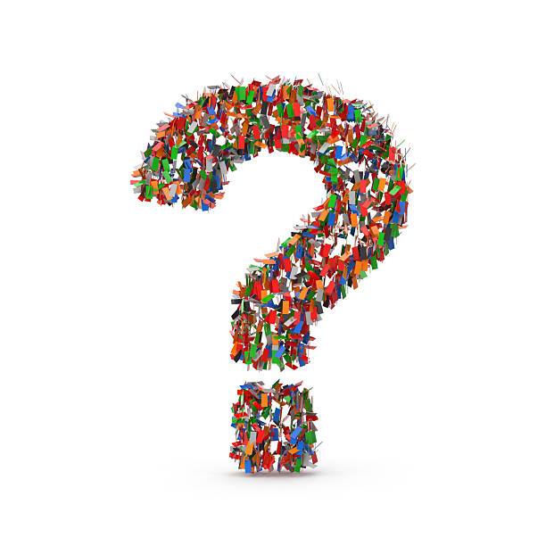istock Colorful Confetti Question Mark Symbol 2252156425