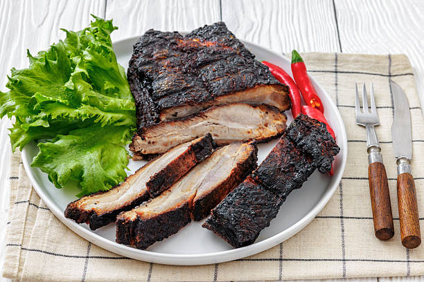 istock charred pork chunk served on a white platter 2252157746