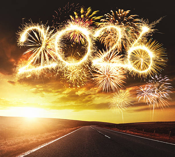 istock new year text on the road 2252160436