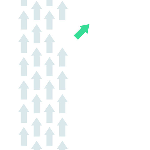 istock business arrows not going with the flow concept choose different way from others 2252160519