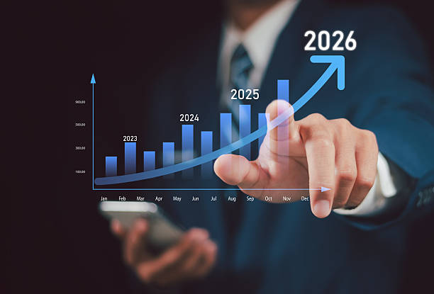 istock 2026 business growth, new year marketing plan continue to increase return. Development to success and motivation in 2026, Planning, opportunity, challenge and business strategy in new year. 2252162109