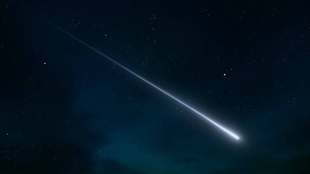 istock Fireball trail in the sky. Meteor flash isolated. 2252164860