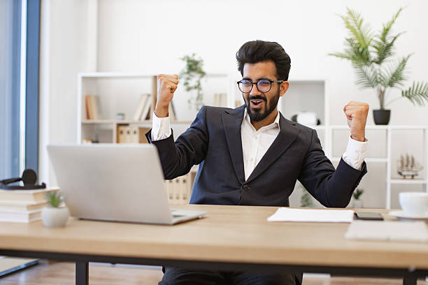 istock Successful Businessman Celebrating 2252172974