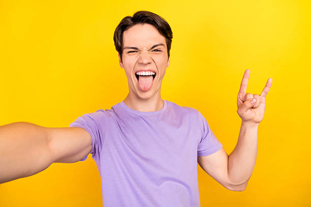 istock Portrait of attractive cheerful dreamy guy thinking copy empty space isolated over bright yellow color background 2252177321