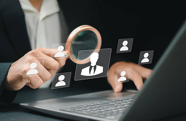 Human resource management (HR) concept. recruitment, leadership and teambuilding. Search and select candidates for jobs. Process of recruiting people to work for the organization