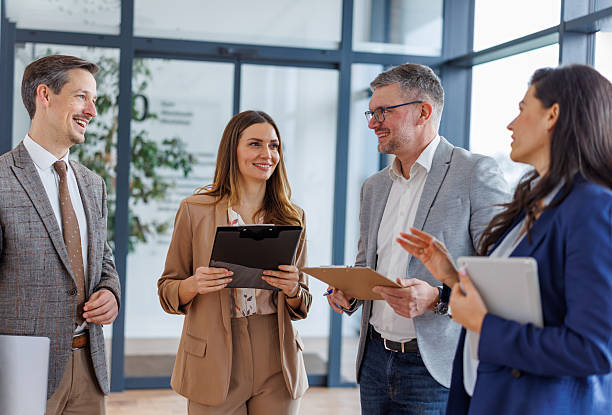 istock Business colleagues having discussing new project in office 2252181152