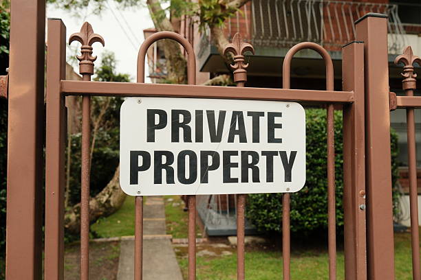 Private property Italian sign